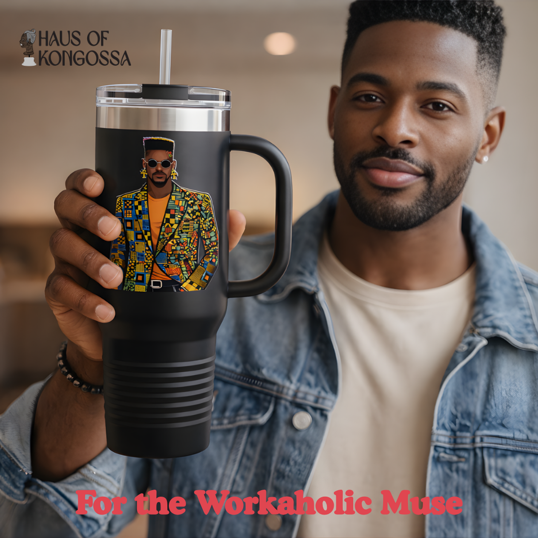 Hustler ever Sleeps Personalized Insulated Travel Mug, 40oz, Stylish Travel Companion, Premium Coffee Mug, Gifts for Him