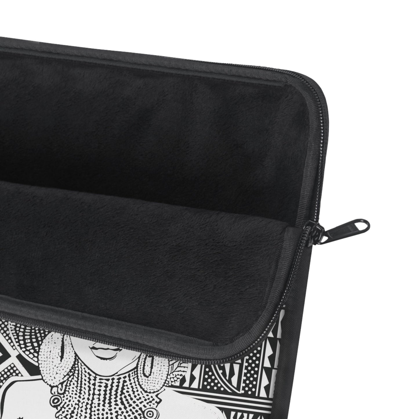 The Moussas(BW) on Black Ndop African Laptop Sleeve