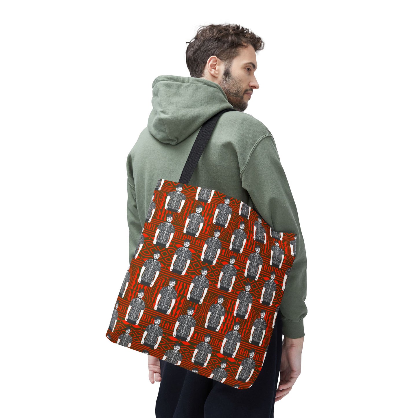 Pascale in BW Mudcloth CanvasTote Bag
