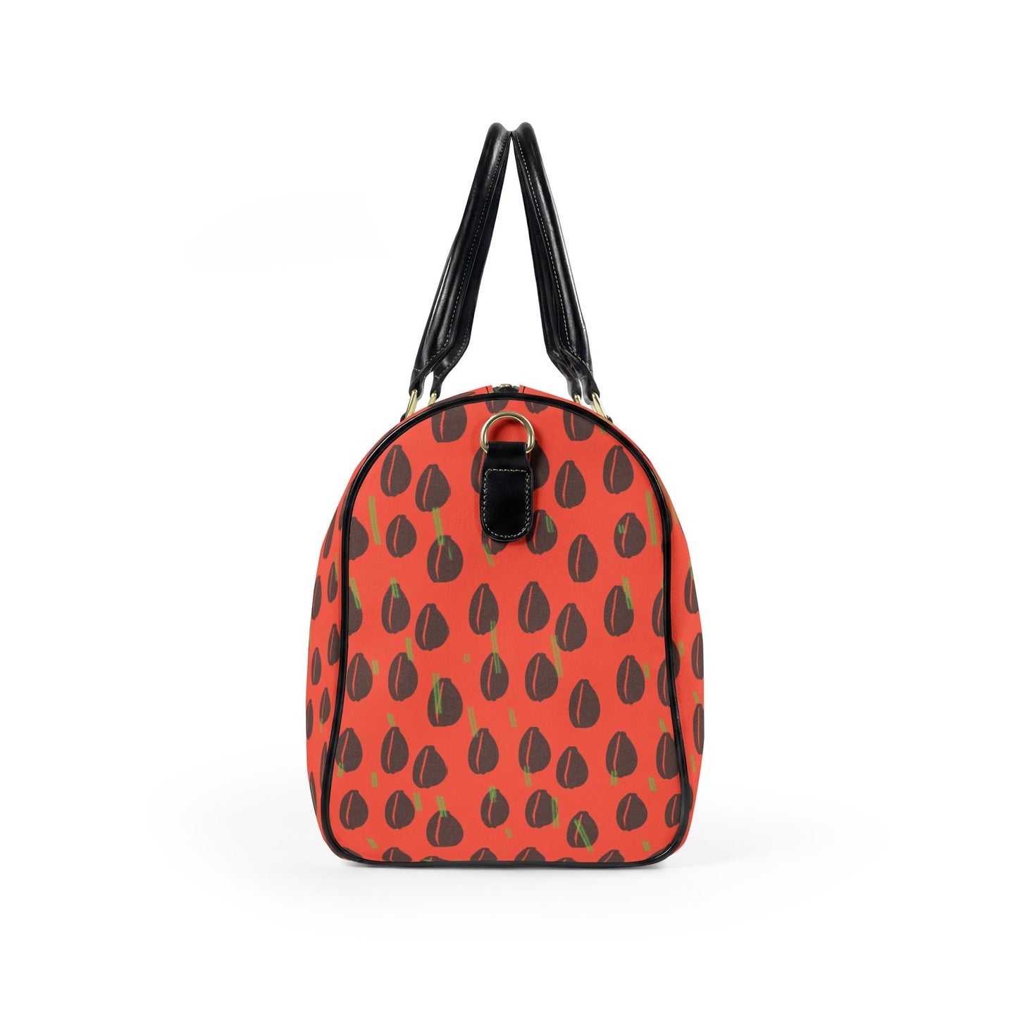NEW Vegan Leather Orange Cowries Waterproof Travel Bag