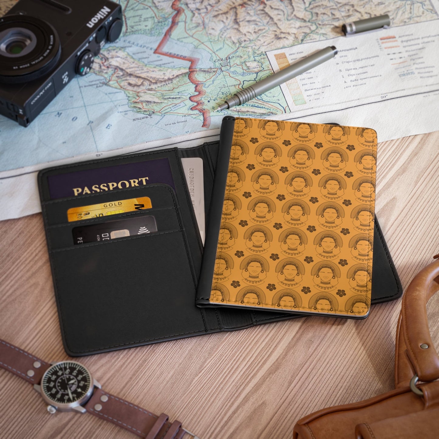 Queen Makeda Light Cognac - Passport Cover