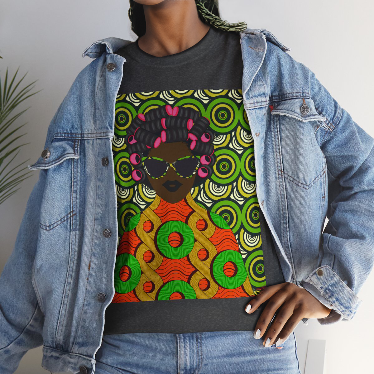 Chantal Circles Unisex T-Shirt for African Art Lovers, Afrocentric Clothing, African Heritage Top, Tee for Men and Women