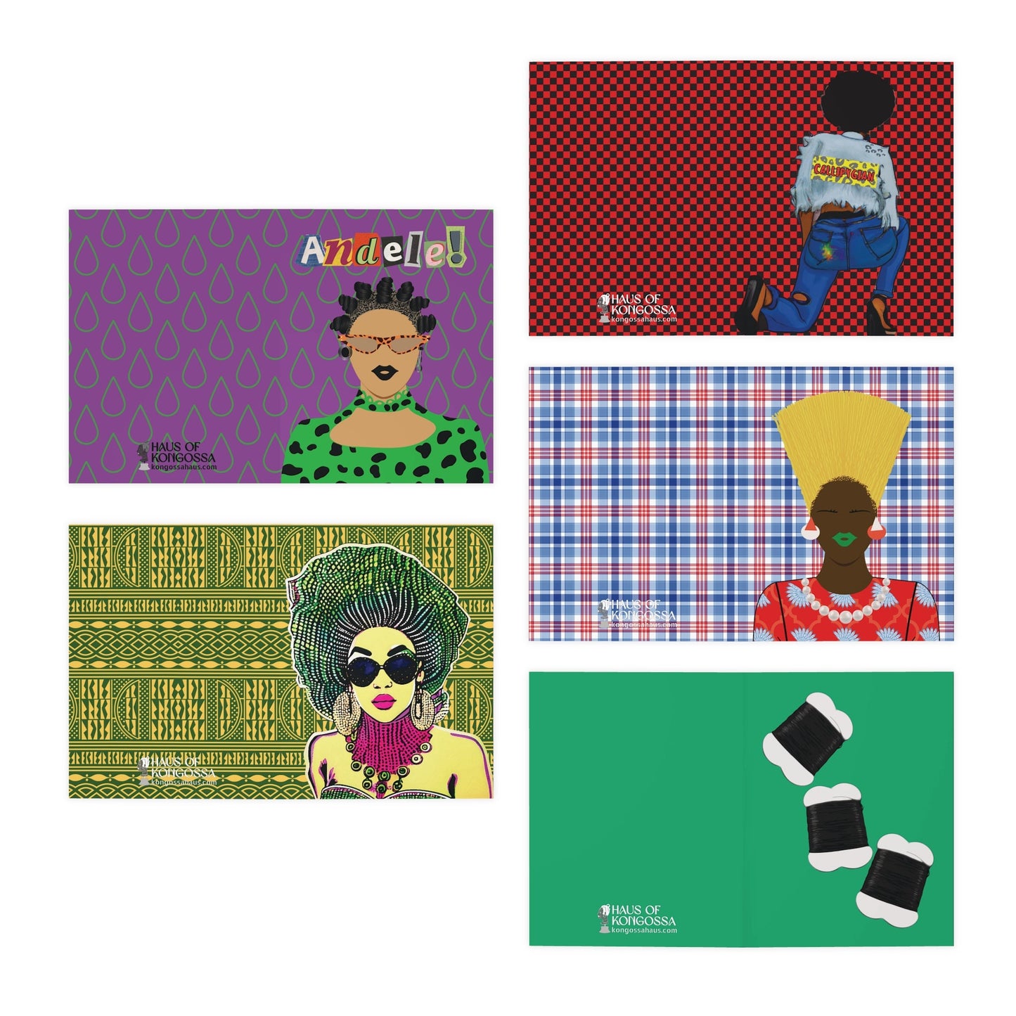 Let there be Cards! -  Multi-Design African Greeting Cards (5-Pack)
