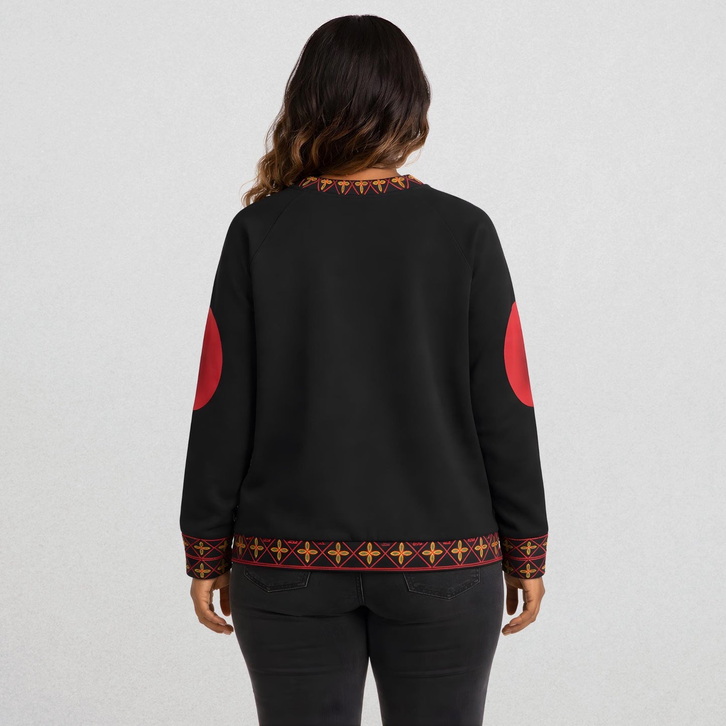 Queen of Cowries Soft Cotton Blend Unisex Crewneck Sweatshirt, with Toghu Accents