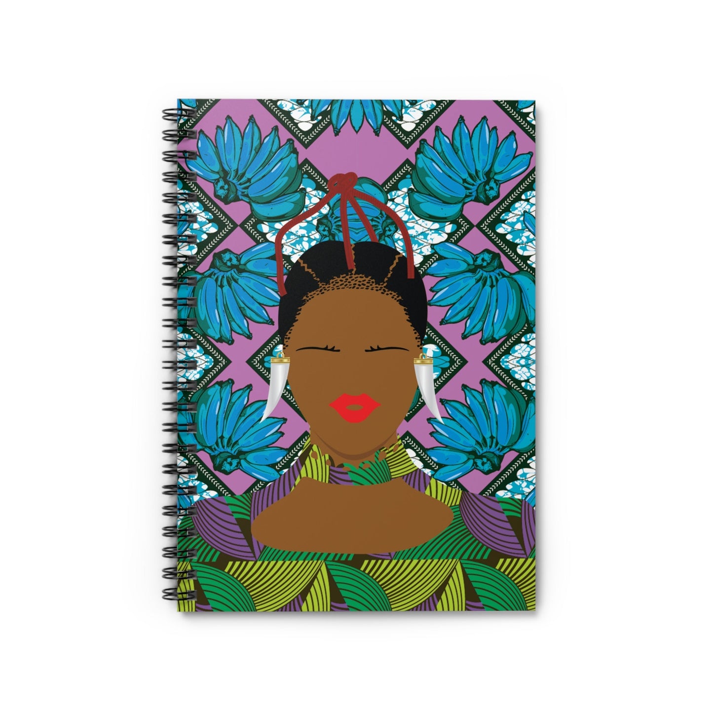 Namiso IV on Purple Banana Spiral Notebook, Front Cover Print - Ruled Lines