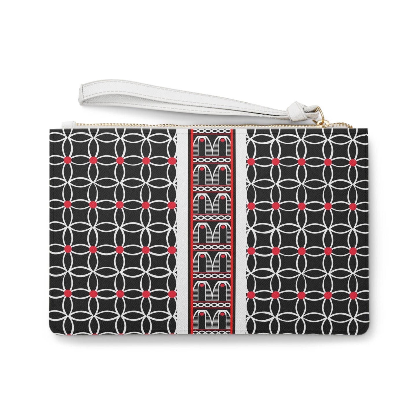 Toghu Print Vegan Leather Clutch: Elegant Wristlet Bag
