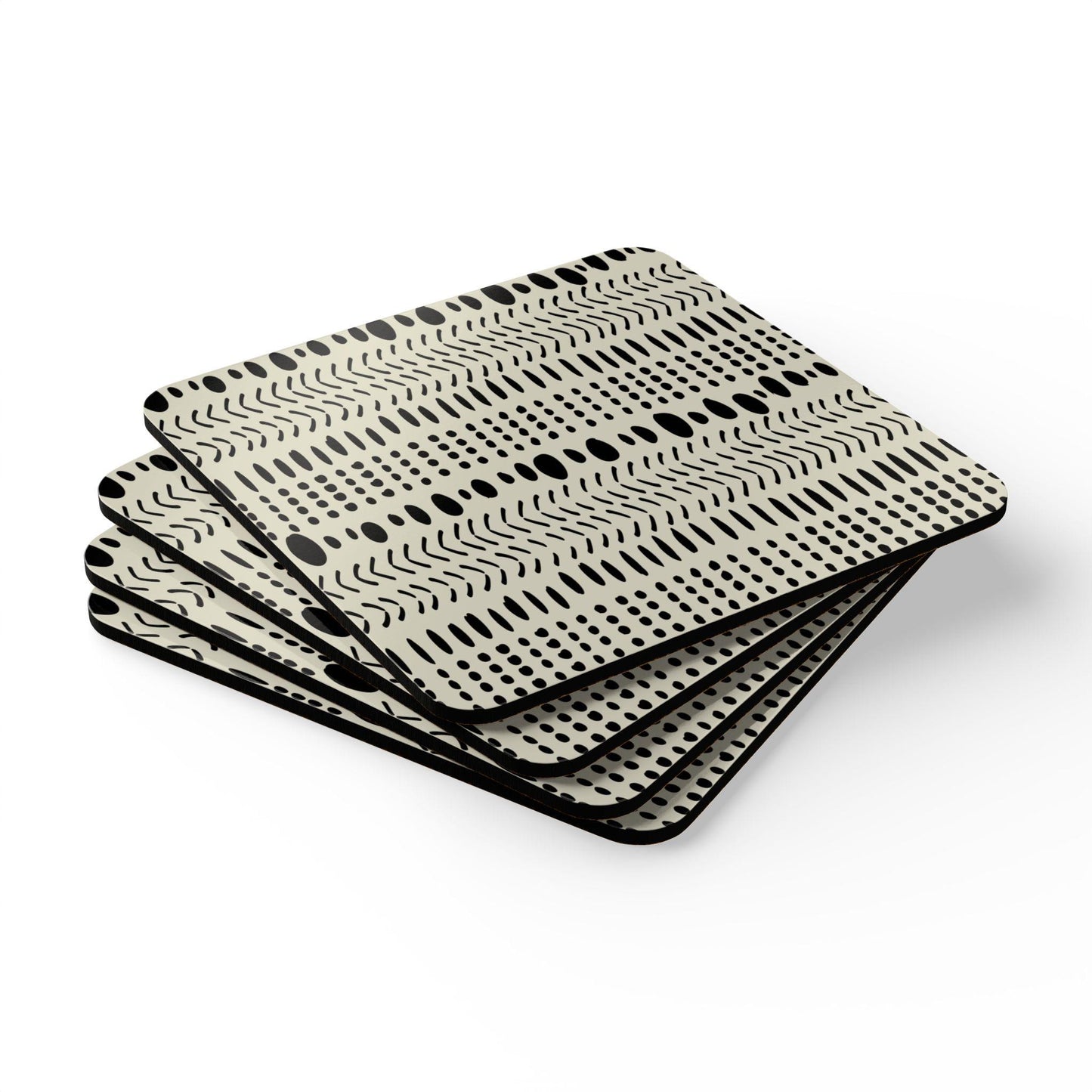 African Print Coasters, Corkwood Coaster Sets, Glossy MDF Set, 3 Designs Available,  Perfect Gift for Mother's Day