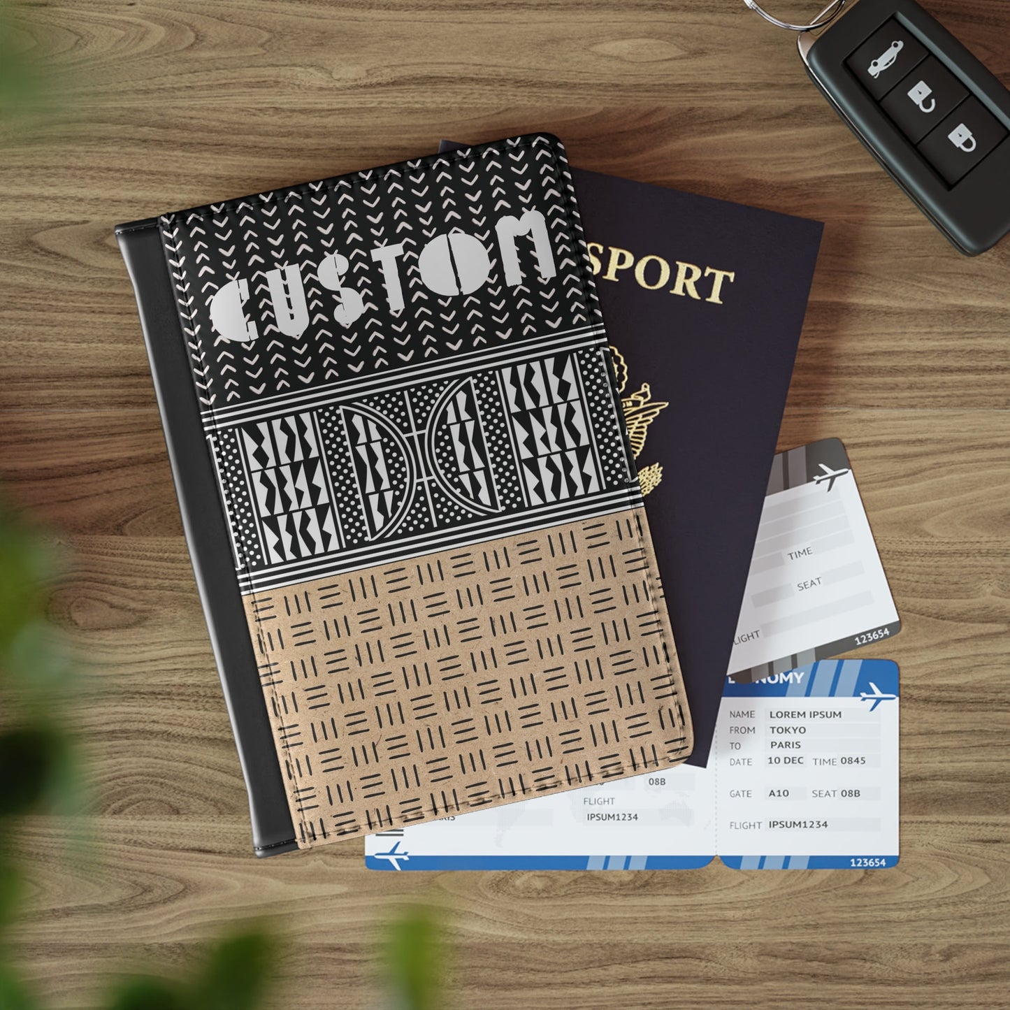 Personalized Mixed Mudcloth and Ndop - Passport Cover
