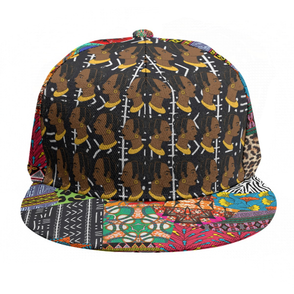 African Print Snapback Hat: Lady Kongossa AnkaraPrint, Adjustable, African Print  Flat Brim, Ready to Ship (Copy)