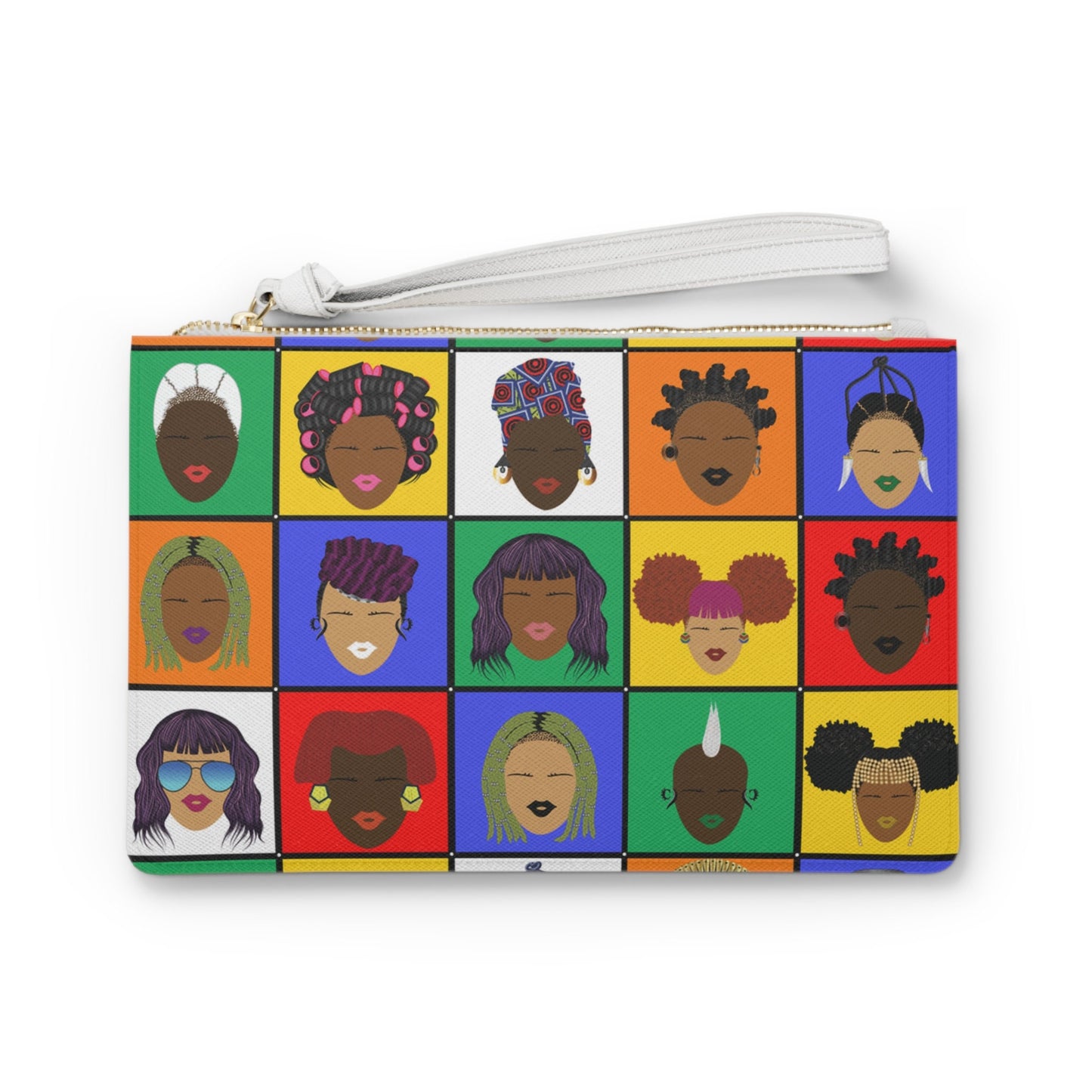 Rubikas Vegan Leather Wristlet Clutch Bag: Trendy Fashionista Handbag