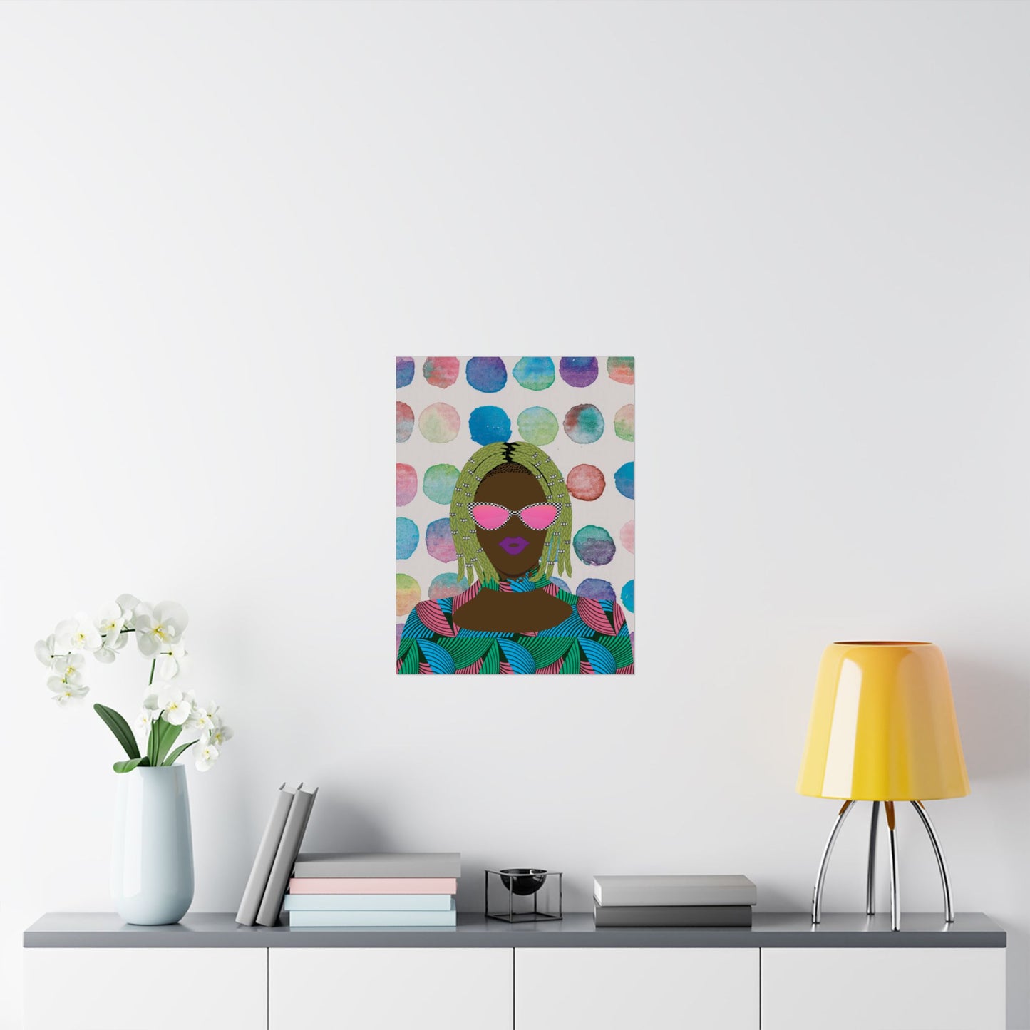 Lushi(Chocolate) on Artsy Dots Satin Posters (210gsm)