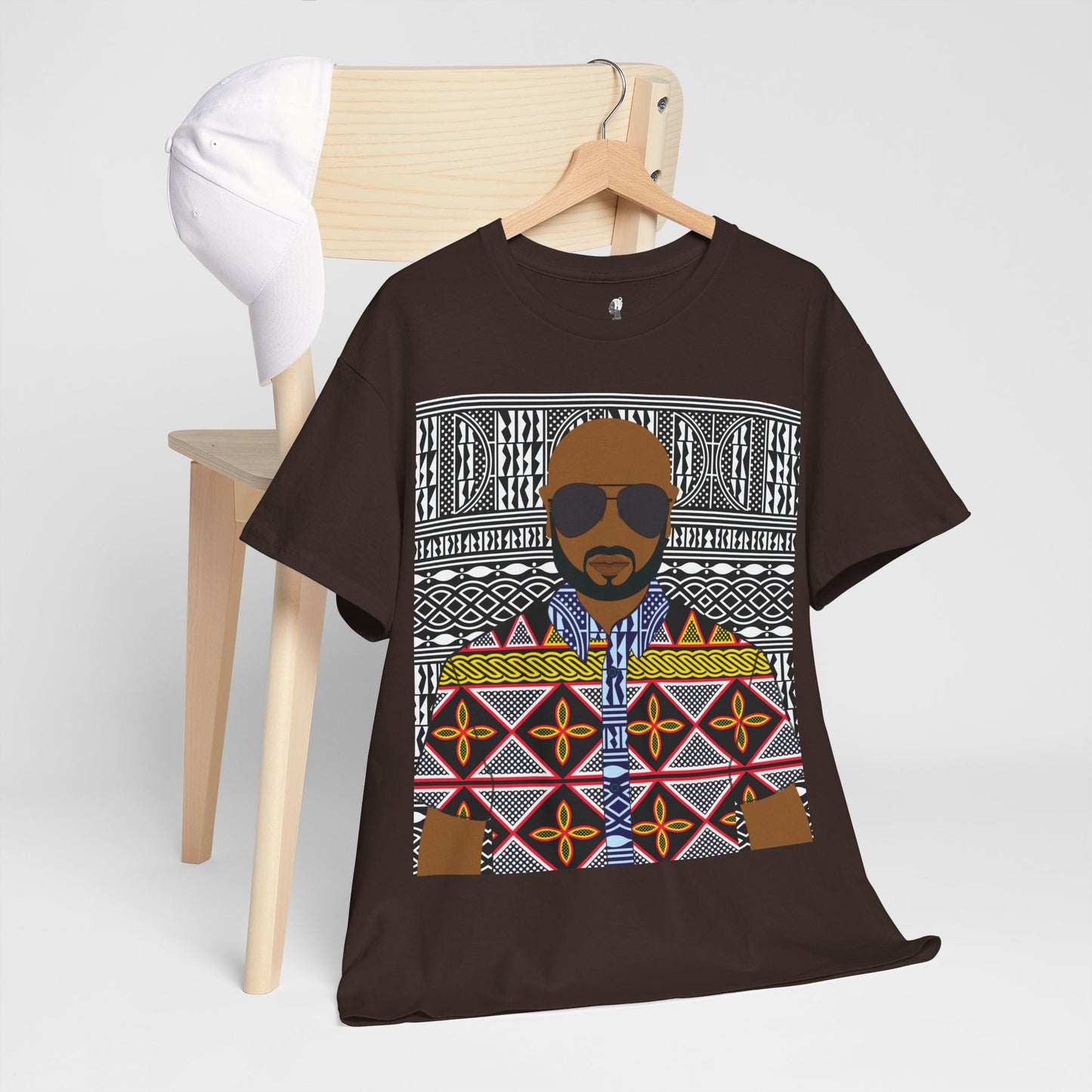Le Monsieur Yellow Toghu on BW Ndop Unisex Heavy Cotton Tee