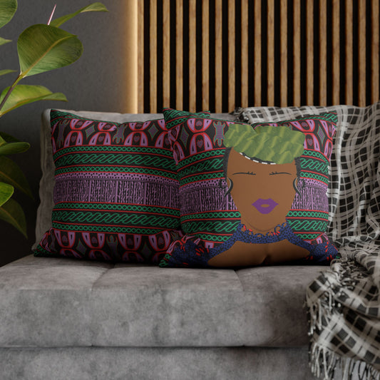 Jihi Faux Suede Square Pillow Case