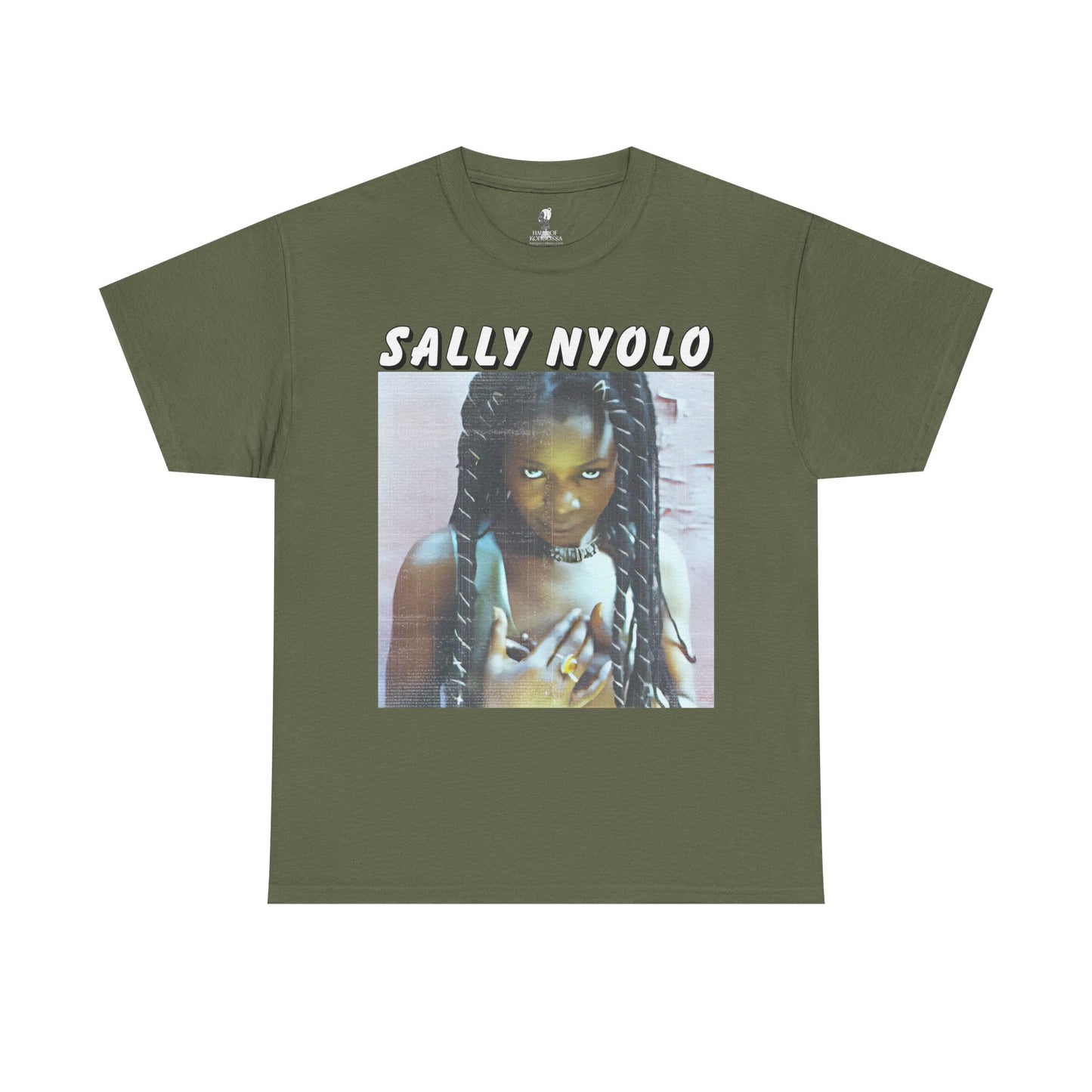 Sally Nyongo Unisex Heavy Cotton Tee - African Inspired T-Shirt, Ethnic Print Tee, Unisex Graphic Tee, Afrocentric Clothing