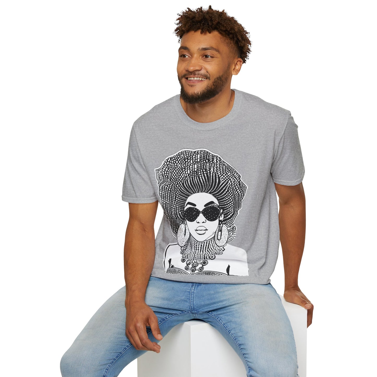 Madame Headtie(BW) -  Unisex Softstyle T-shirt