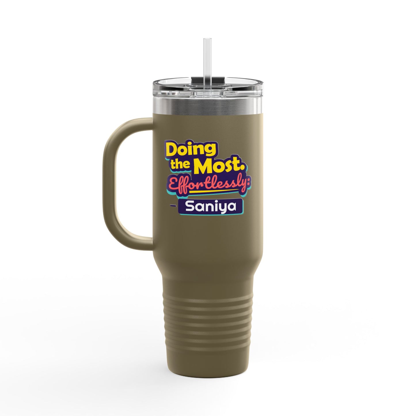 Effortless Personalized Insulated Travel Mug, 40oz - Stylish Travel Companion, Premium Coffee Mug, Perfect for Road Trips, Gifts for Her