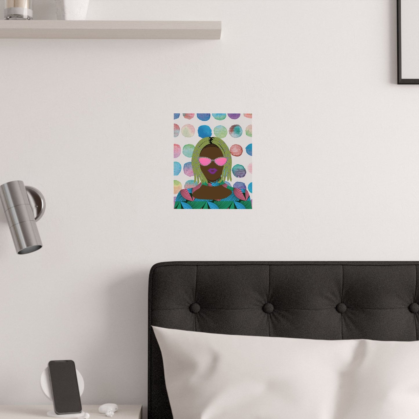 Lushi(Chocolate) on Artsy Dots Satin Posters (210gsm)