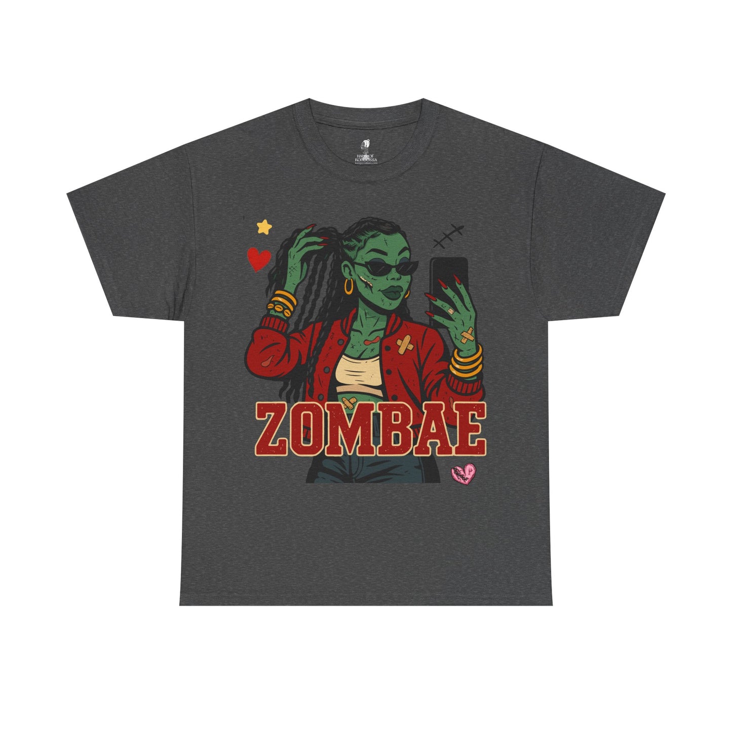 Zombae Unisex Tee - Halloween T-Shirt, Unisex Shirt, Funny Cute Top, Heavy Cotton Apparel, Halloween Costume, Zombie Lover Gift, Horror