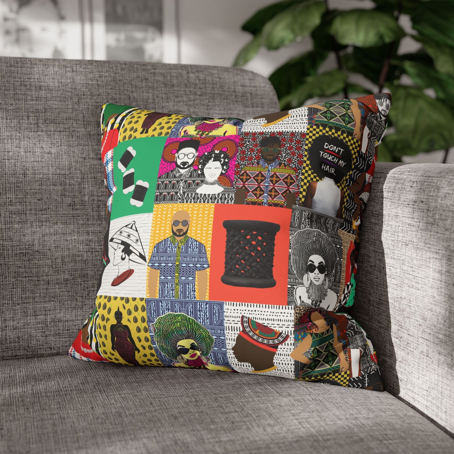 My Pipo Faux Suede Pillow Case, Square Throw Cushion, Boho Home Decor, Living Room Accent, Bedroom or Living room Accessory