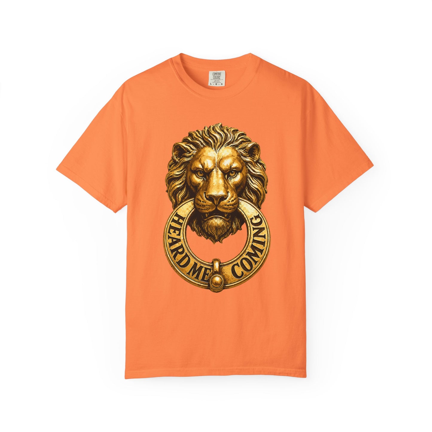 Gold Lion Knocker Unisex Garment-Dyed T-shirt
