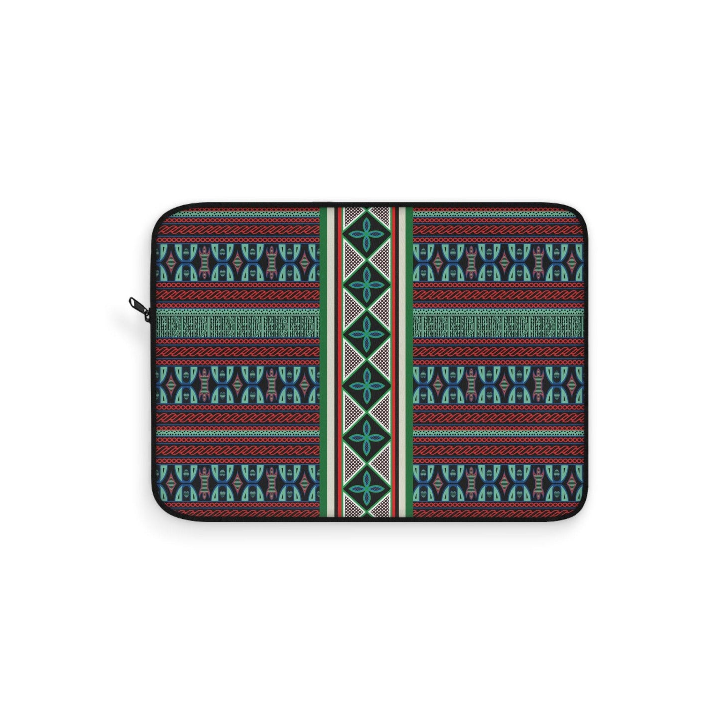 Aqua Red Toghu with Strip Laptop Sleeve - Front Print, Pro Macbook Air Sleeve