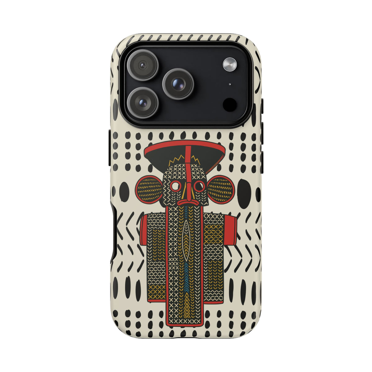 Elephant Mask Phone Case, African Art Design, Stylish Protective Cover for Samsung and iPhone, Unique Accessory, Gift Idea