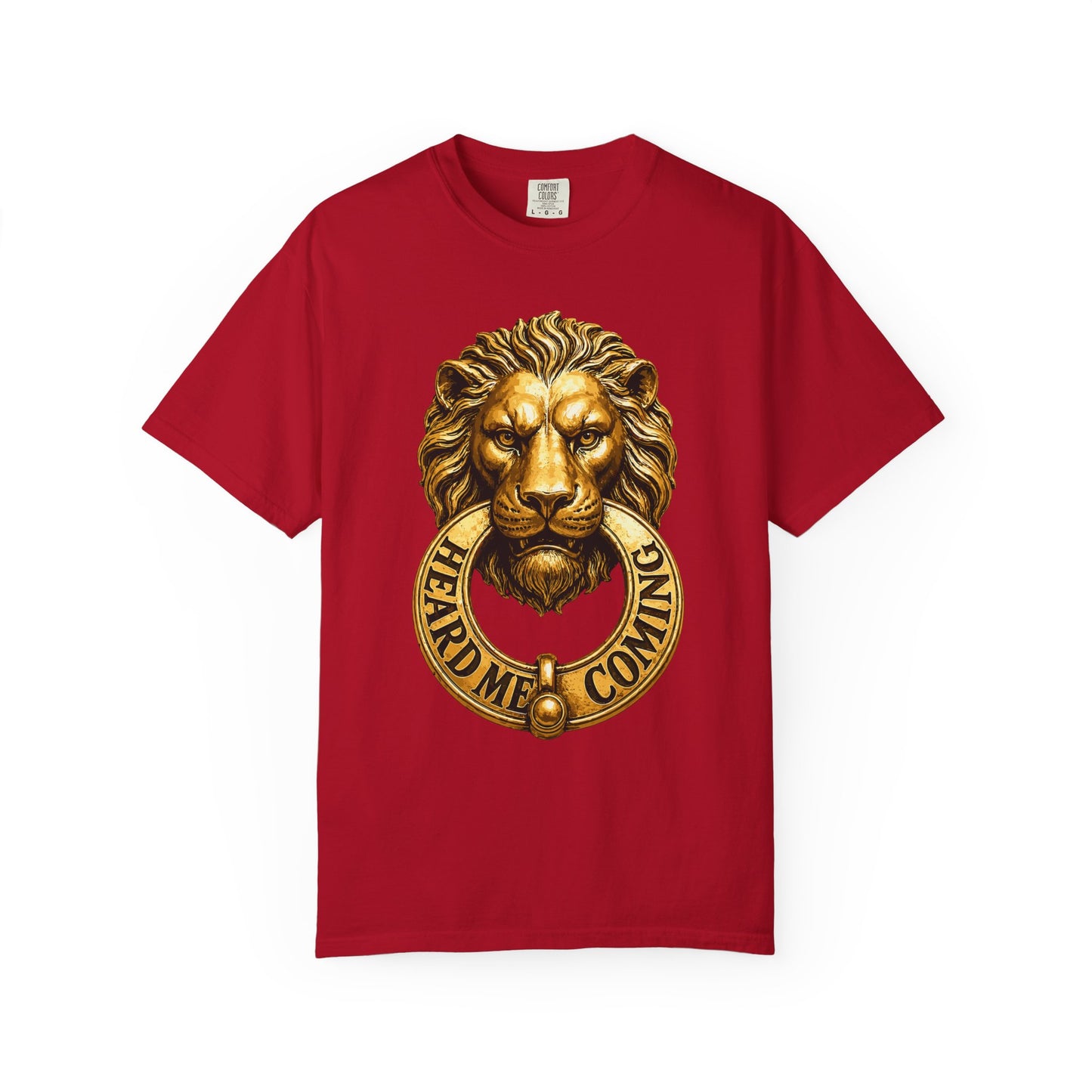Gold Lion Knocker Unisex Garment-Dyed T-shirt