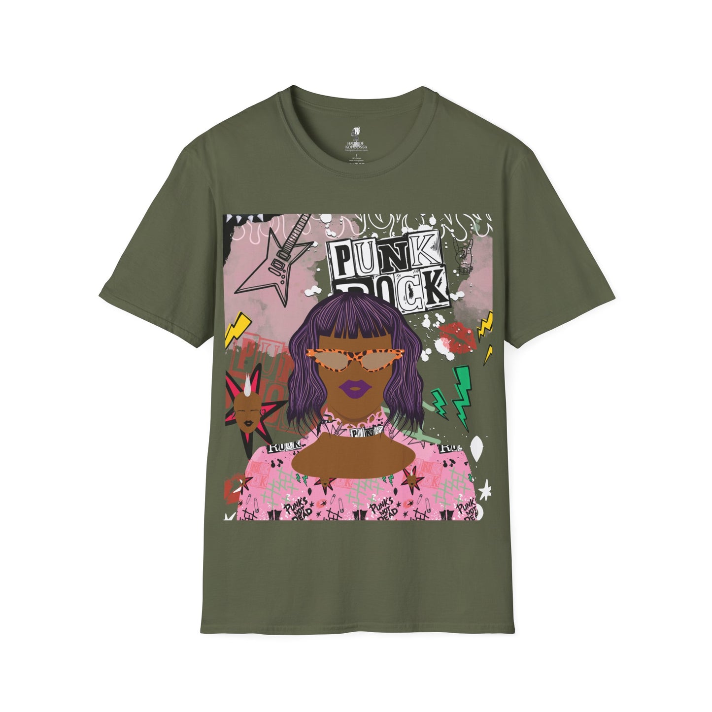 Anum in Punk  - With Back Design - Unisex Softstyle T-Shirt
