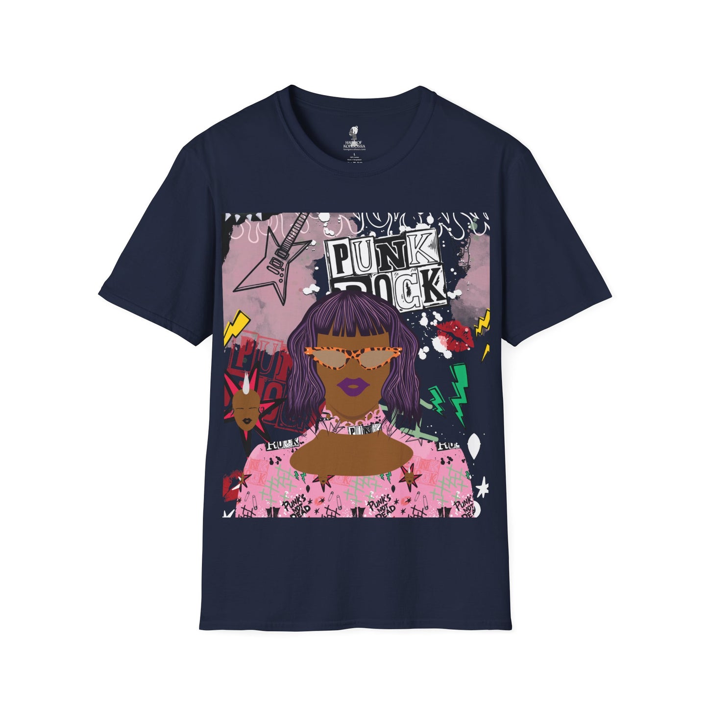 Anum in Punk  - With Back Design - Unisex Softstyle T-Shirt