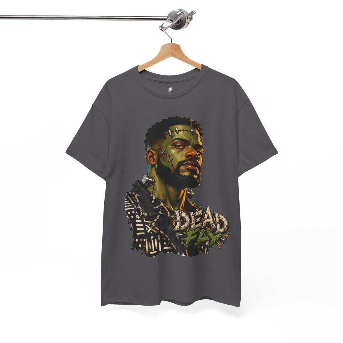 Dead Fly Afro Frankenstein Halloween Tee Unisex Heavy Cotton Tee