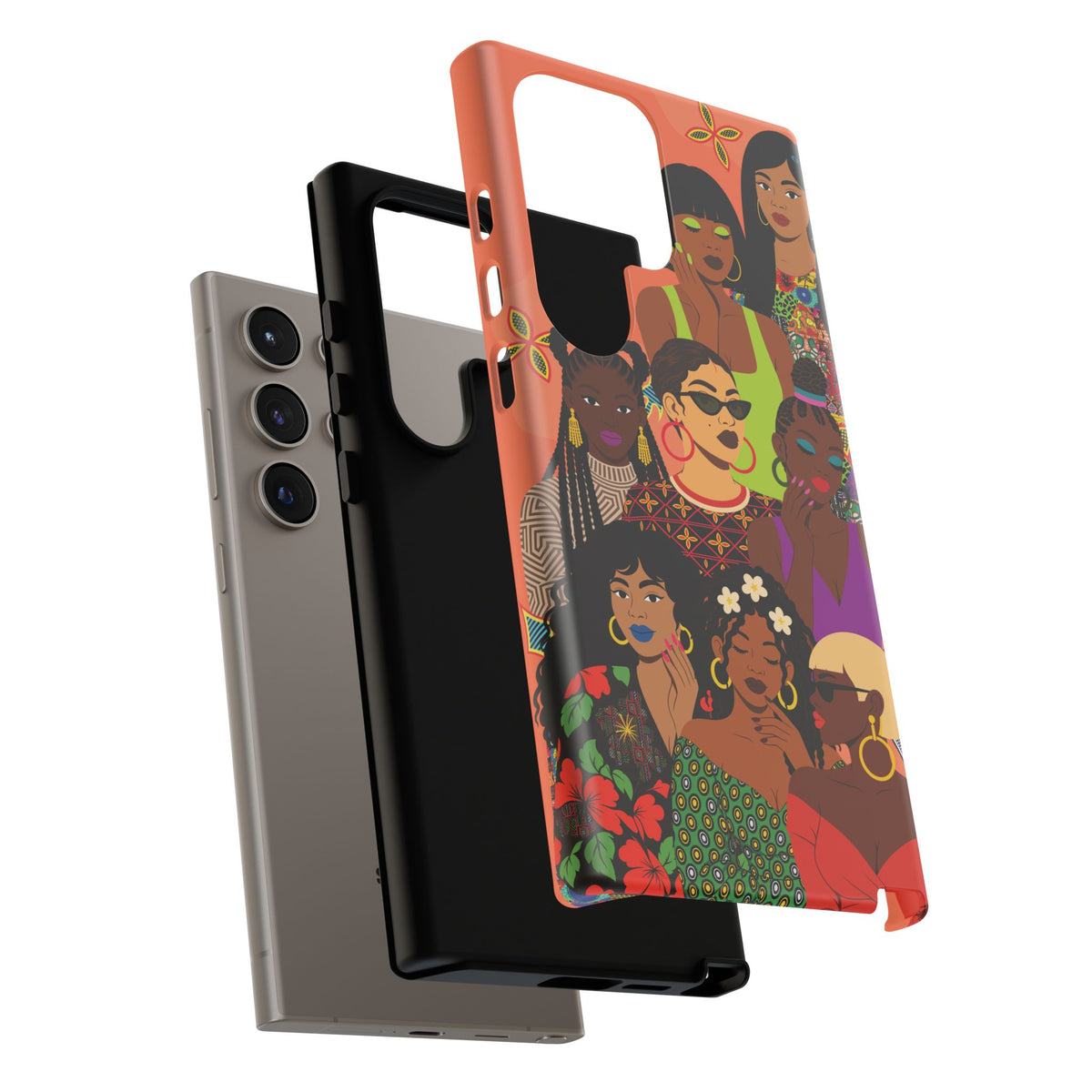 Black Girl Magic Collage Phone Case, African Art Design, Stylish Protective Cover for Samsung and iPhone, Unique Accessory, Gift Idea