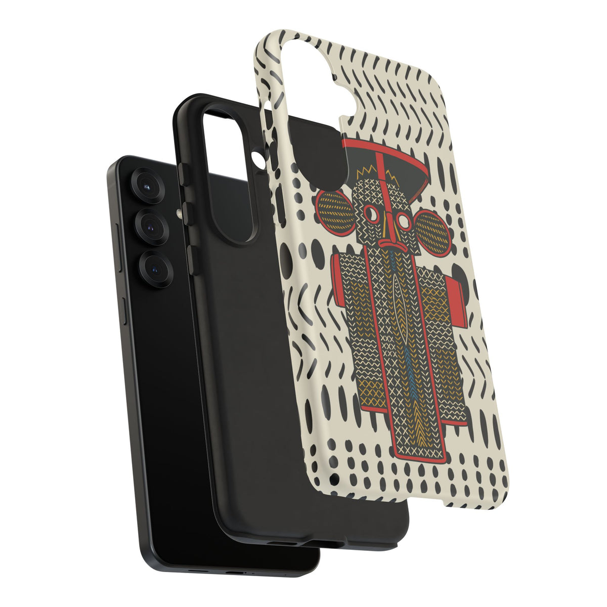 Elephant Mask Phone Case, African Art Design, Stylish Protective Cover for Samsung and iPhone, Unique Accessory, Gift Idea