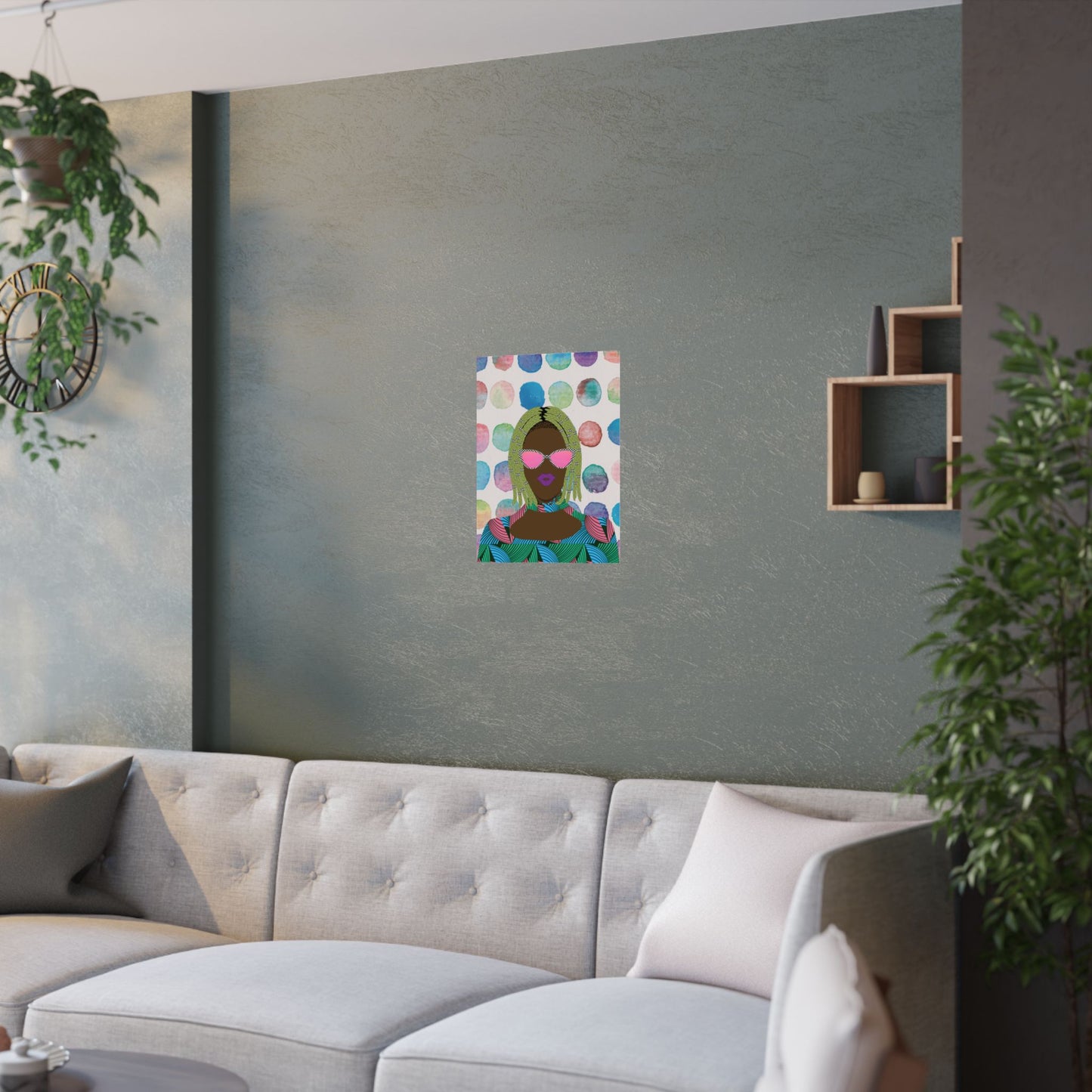 Lushi(Chocolate) on Artsy Dots Satin Posters (210gsm)