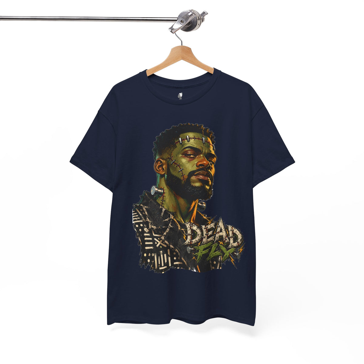 Dead Fly Afro Frankenstein Halloween Tee Unisex Heavy Cotton Tee