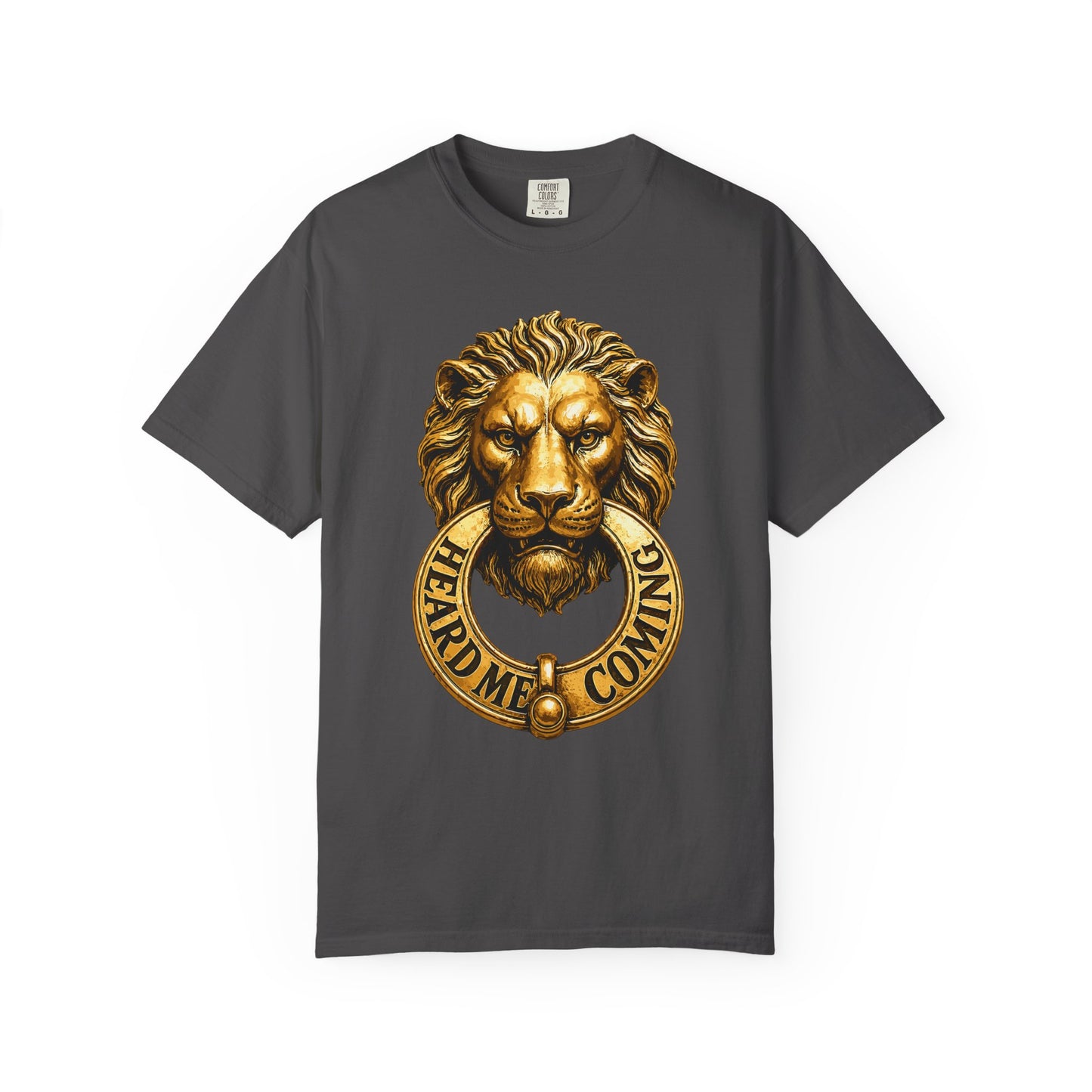 Gold Lion Knocker Unisex Garment-Dyed T-shirt