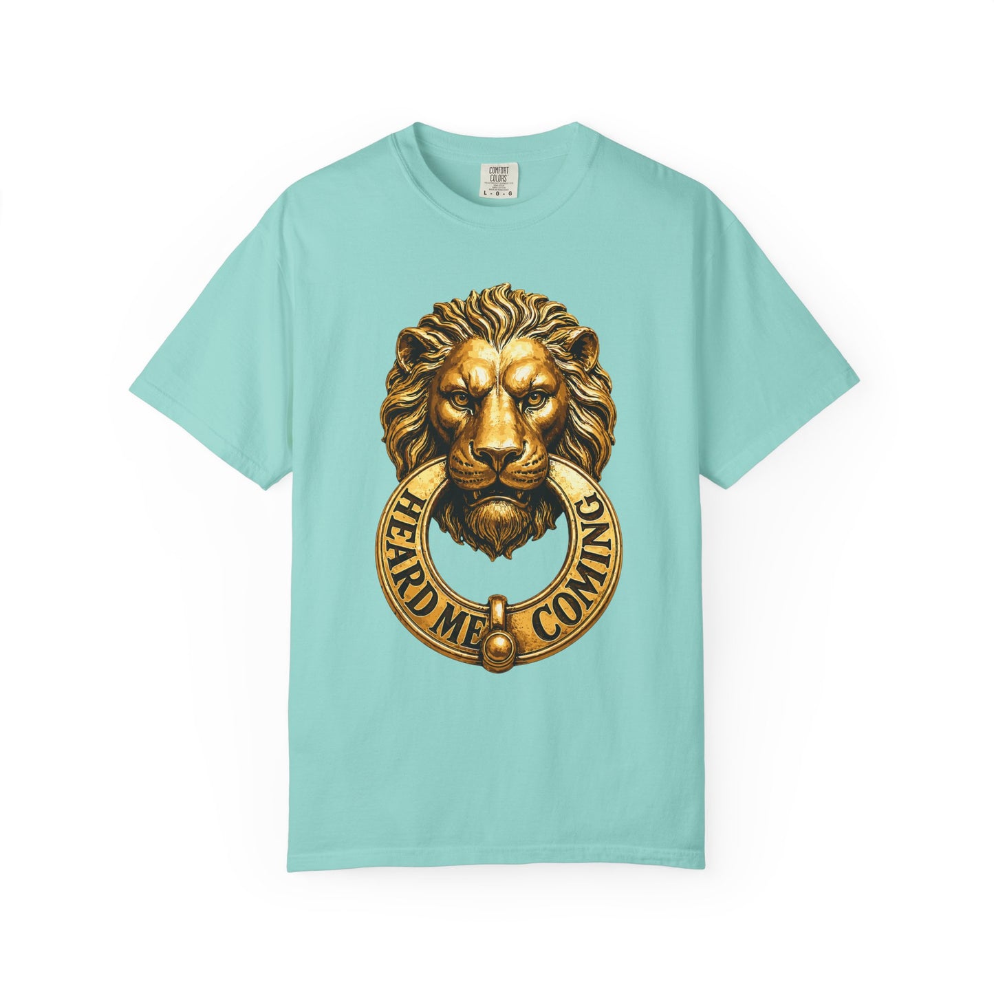 Gold Lion Knocker Unisex Garment-Dyed T-shirt