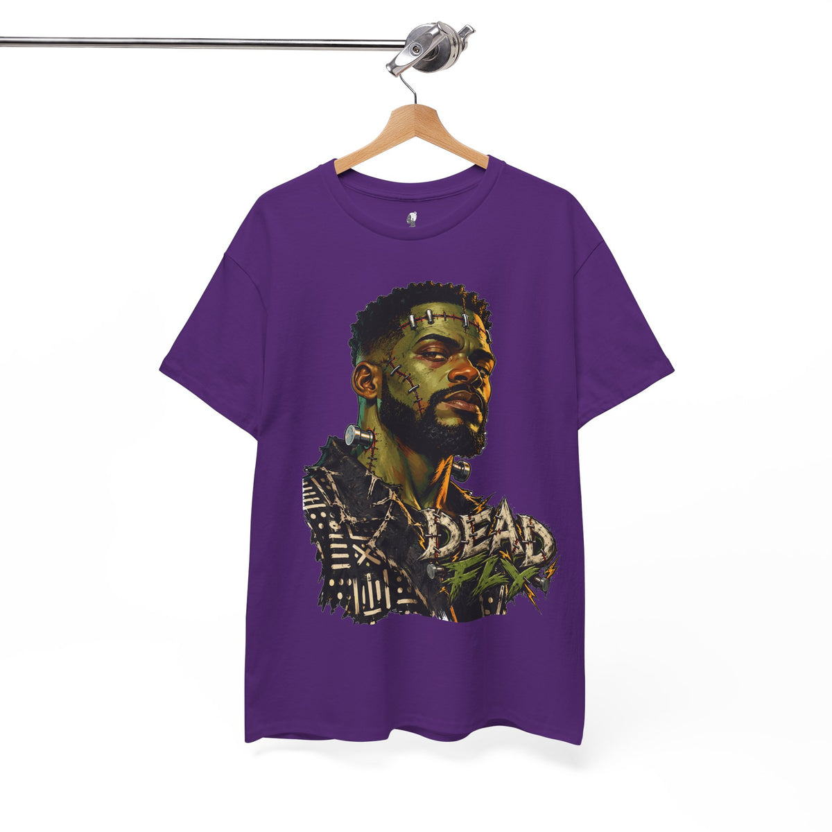 Dead Fly Afro Frankenstein Halloween Tee Unisex Heavy Cotton Tee