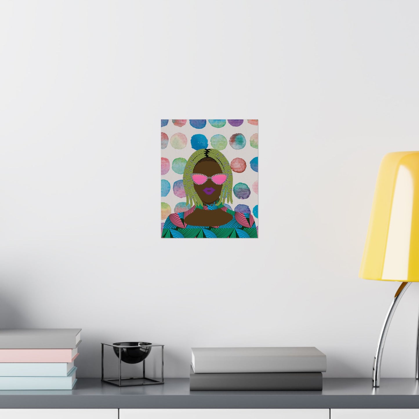 Lushi(Chocolate) on Artsy Dots Satin Posters (210gsm)