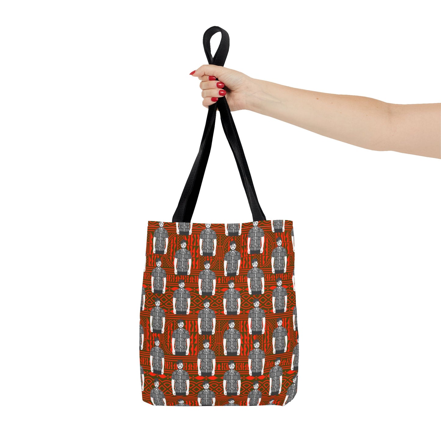 Pascale in BW Mudcloth CanvasTote Bag