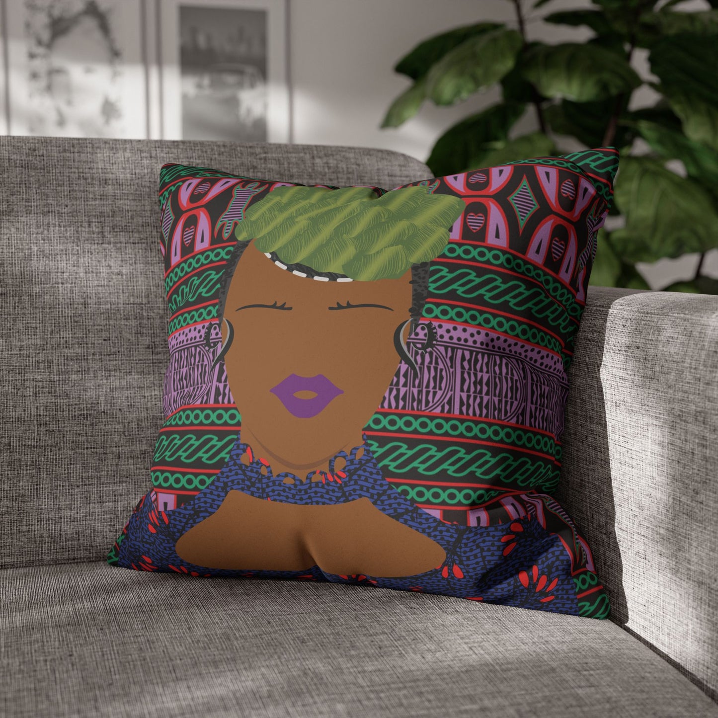 Jihi Faux Suede Square Pillow Case