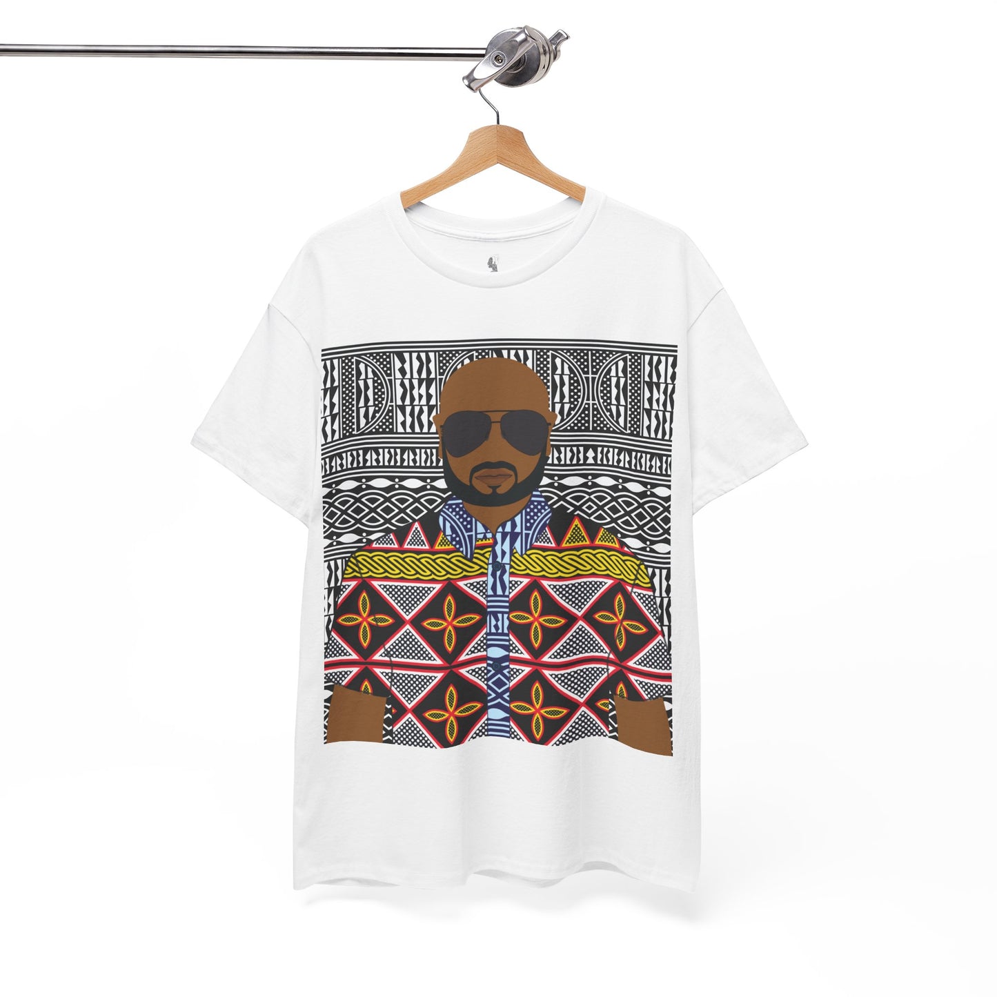 Le Monsieur Yellow Toghu on BW Ndop Unisex Heavy Cotton Tee