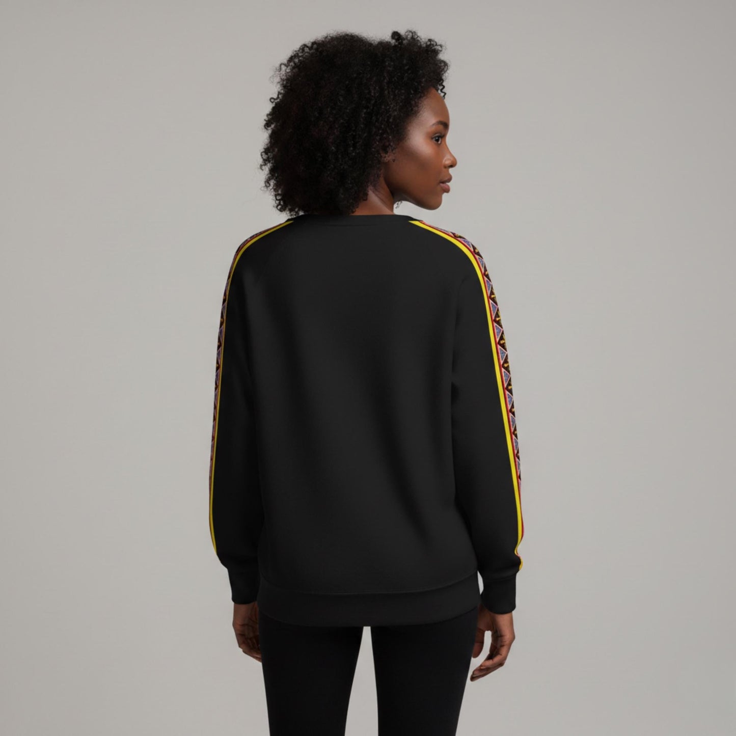 Bamenda Toghu Hat Lady All-Over Print Women's Raglan Sleeve Sweatshirt