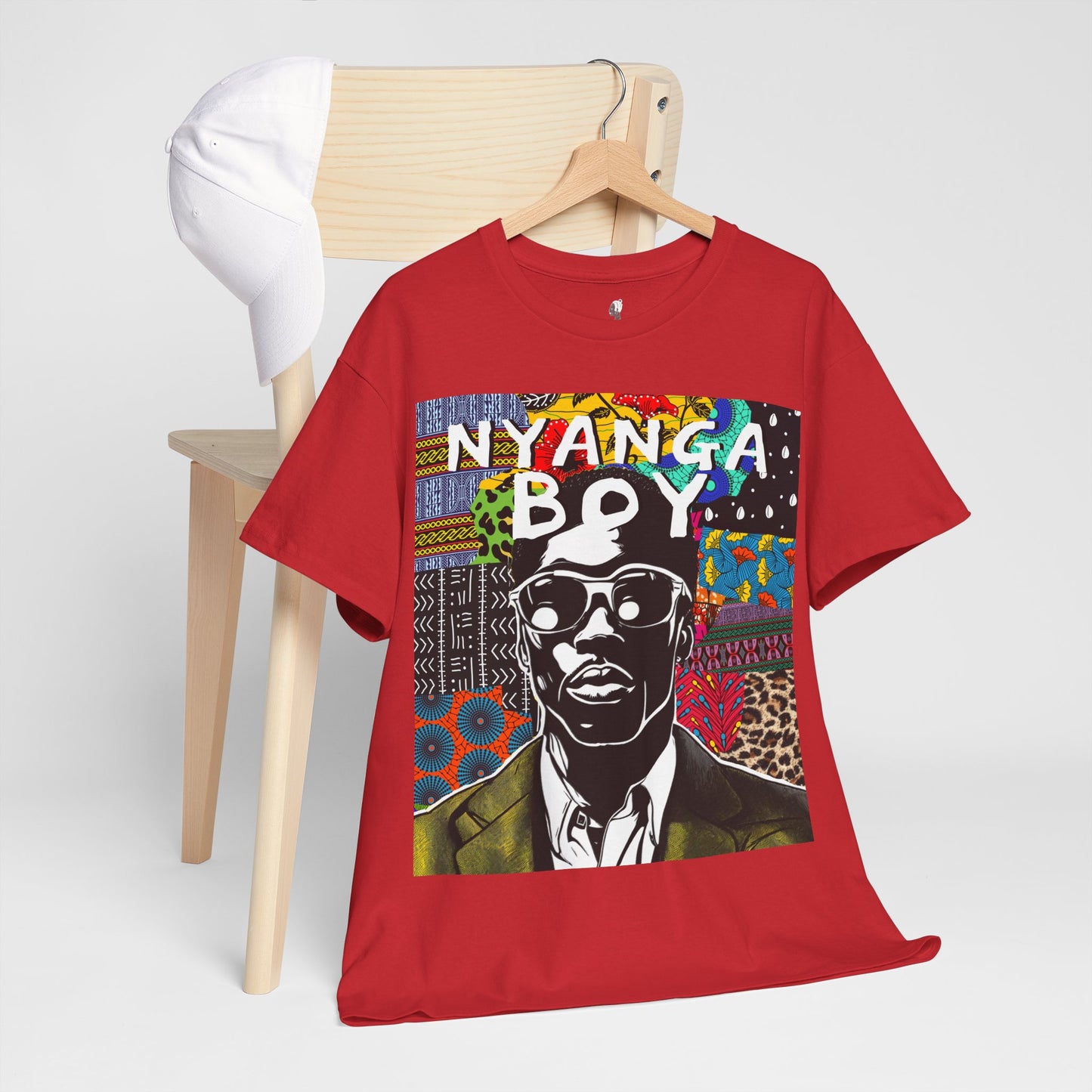 Nyanga Boy Unisex T-Shirt for African Art Lovers, Afrocentric Clothing, African Heritage Top, Tee for Men and Women - Front Design