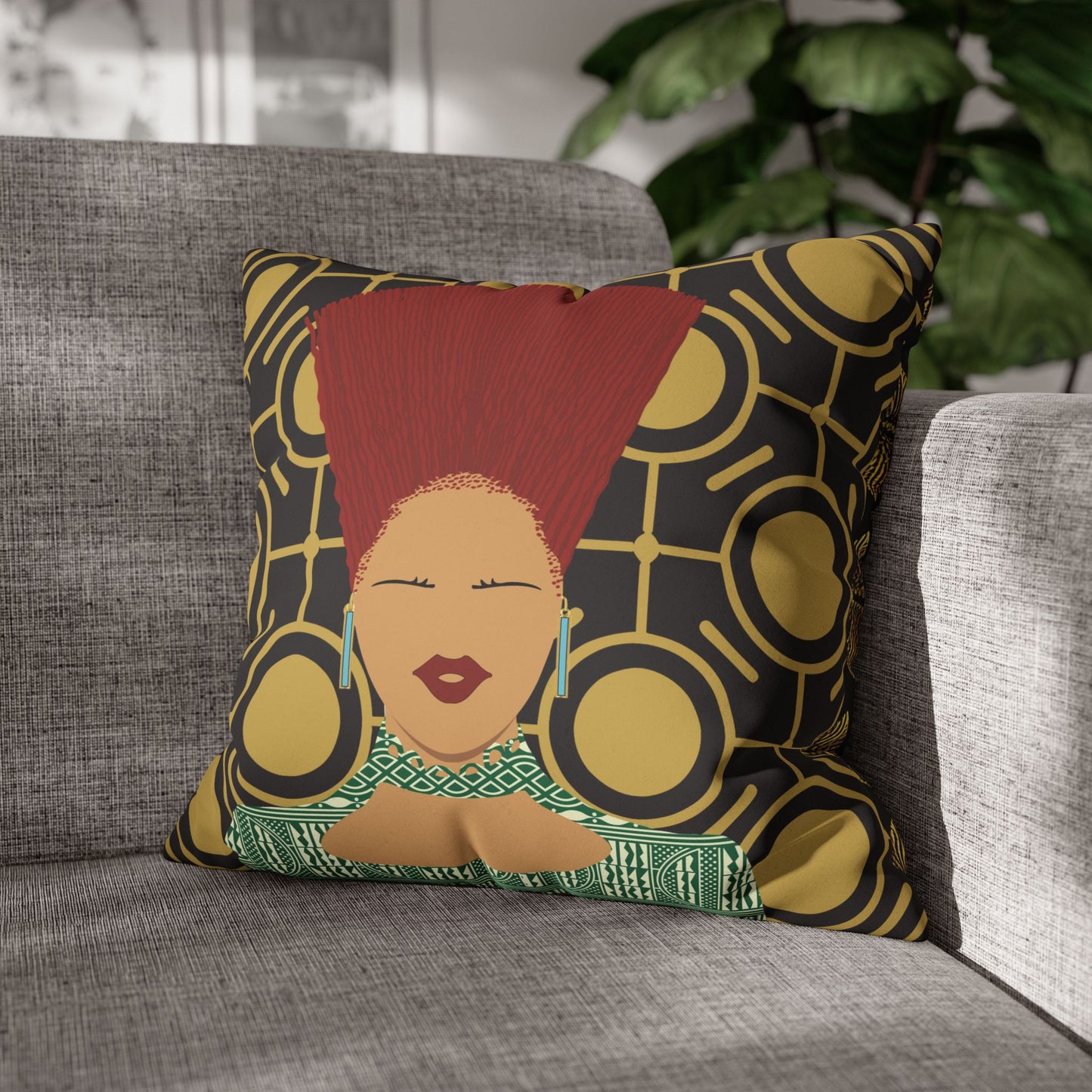 Nef Gold Goals(Sand and Chocolate) - Two Sided Faux Suede Square Pillow Case