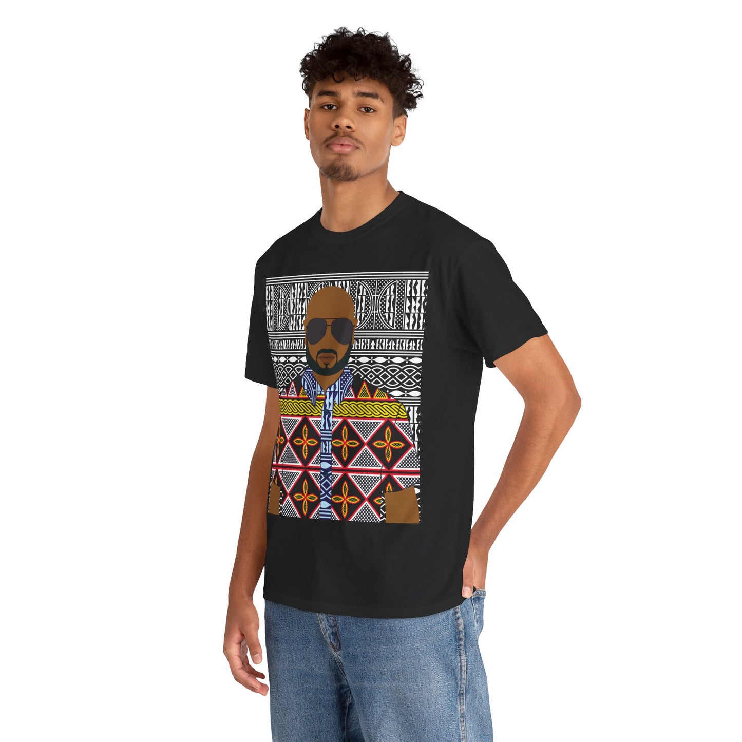 Le Monsieur Yellow Toghu on BW Ndop Unisex Heavy Cotton Tee
