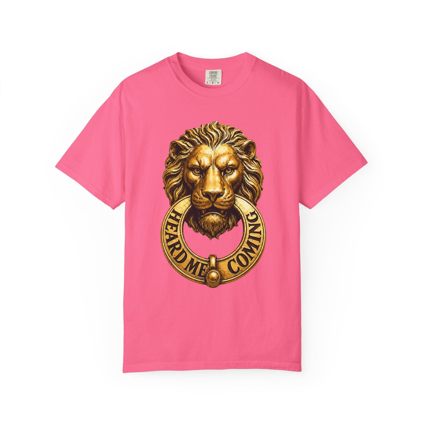 Gold Lion Knocker Unisex Garment-Dyed T-shirt