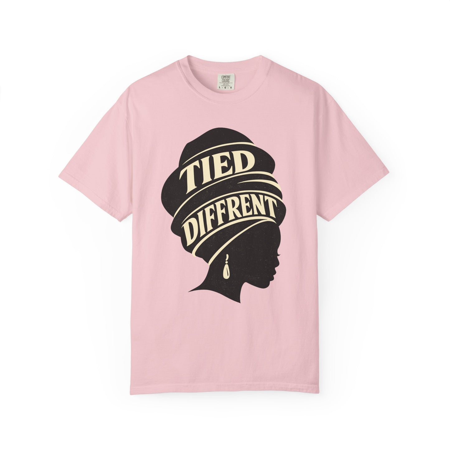 Tied Different headwrap silhouette Unisex Garment-Dyed T-shirt
