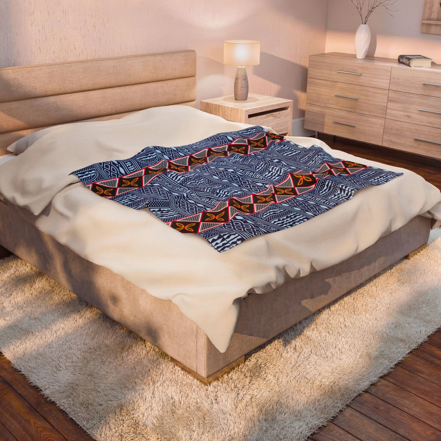 Ndop - Toghu Mixed Velveteen Plush Blanket