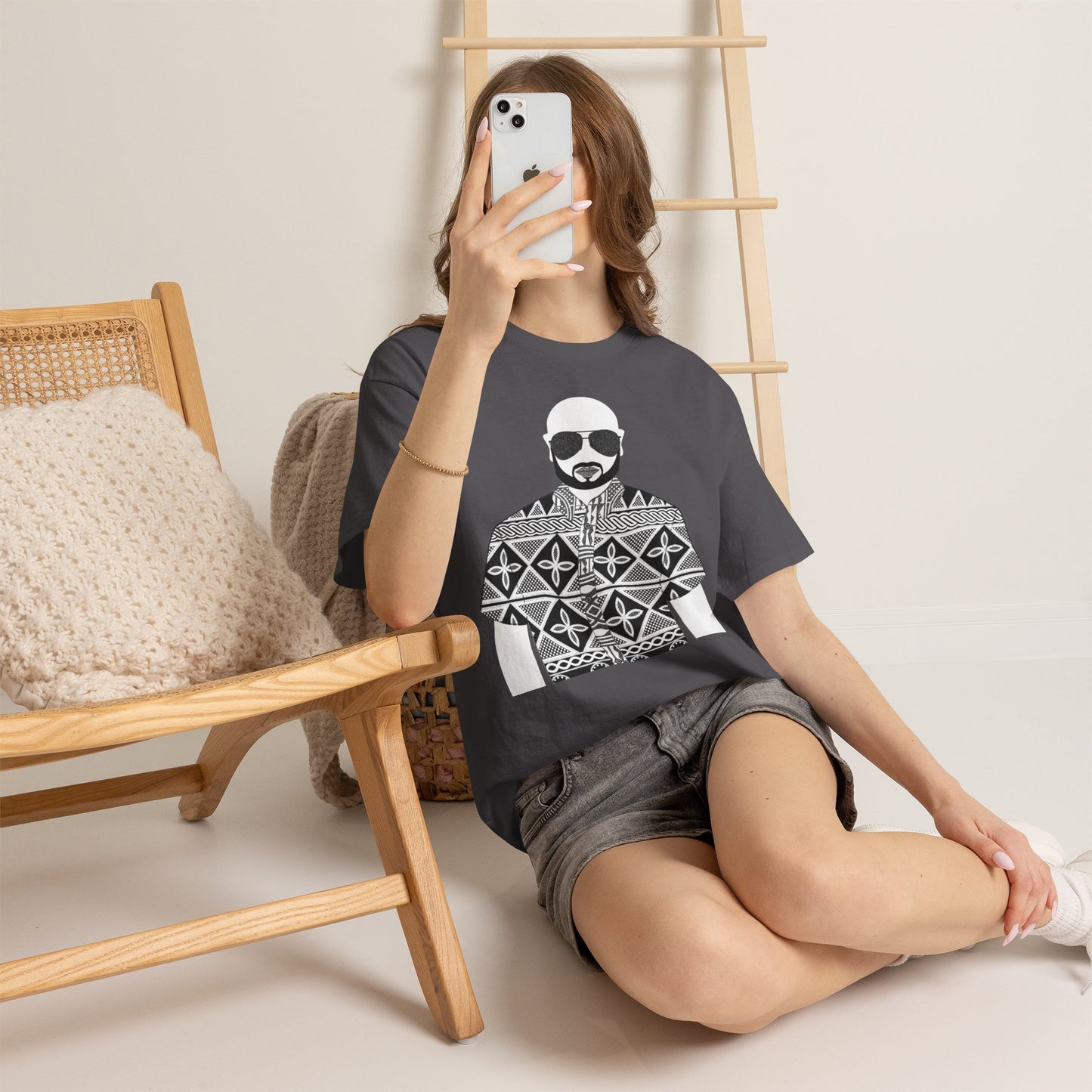 Le Monsieur(BW) in Toghu Unisex Heavy Cotton Tee