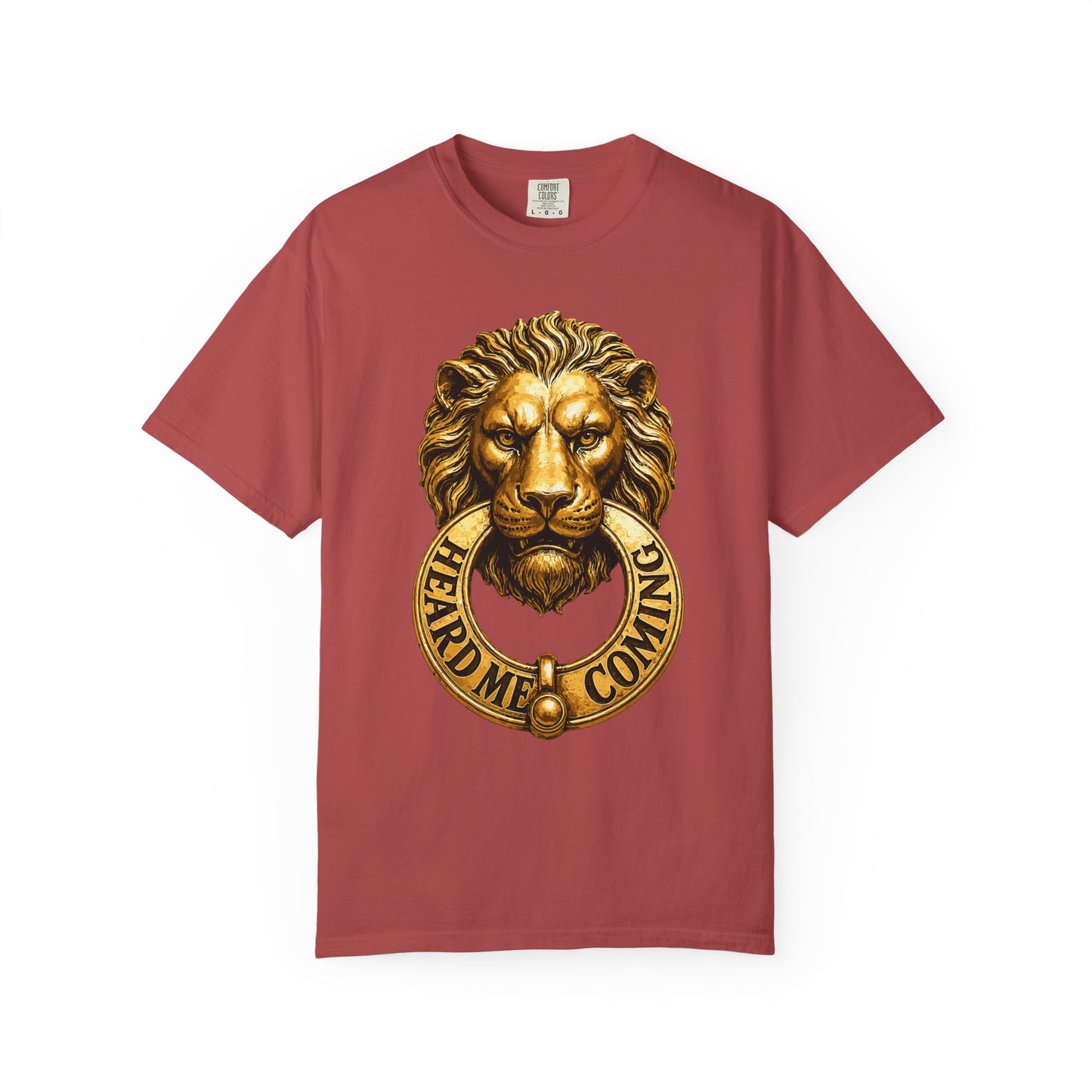 Gold Lion Knocker Unisex Garment-Dyed T-shirt